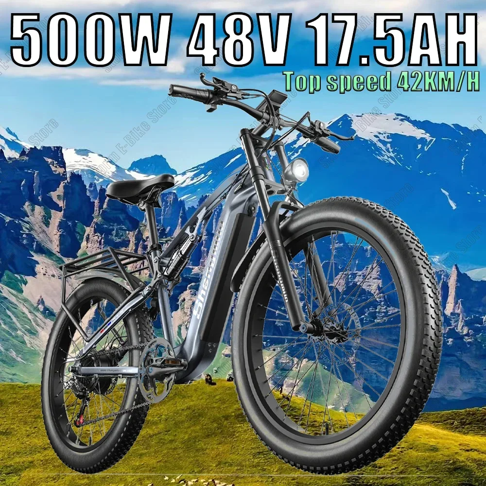 

Электрический велосипед MX05, двигатель 500 Вт, 48 В, 17,5 Ач, литиевая батарея, 26-дюймовые шины, городской электронный велосипед, 42 км/ч, электронный велосипед с горной системой