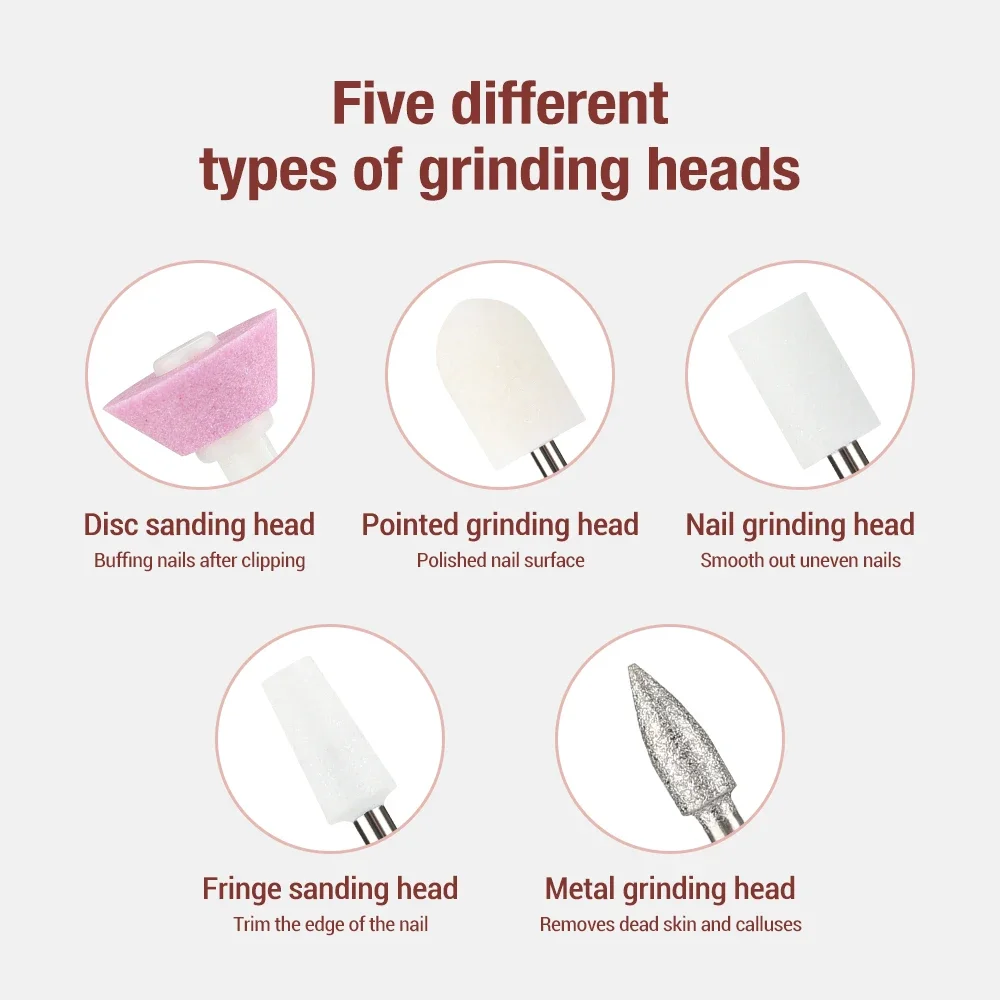 전동 네일 파일 세트 전문가용 매니큐어 페디큐어 키트 무선 네일 드릴 기계 손발 관리 도구 연마 트림 폴리싱용
