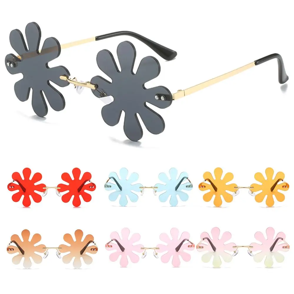 

Funny Flower Lens Party Favor Snowflakes Sunnies Fashion Sun Glasses Photo Glasses Flower Shape Sunglasses