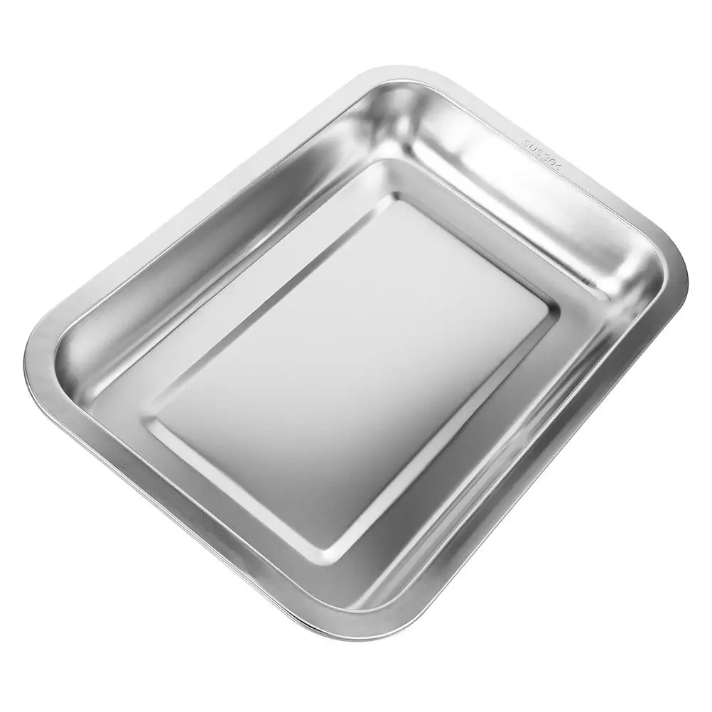

Cat Litter Box Boxes For Cats Rectangle Feeder Stainless Steel Rabbit Tray Shallow