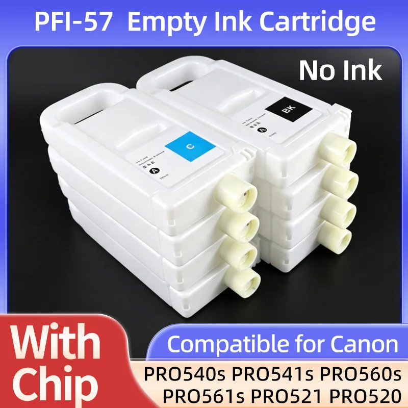 1PCS PFI-57 PFI-57 Empty Refill Ink Cartridge Compatible For Canon ImagePROGRAF PRO-540s PRO-560s PRO-520 PRO-540 PRO-560 PRO521