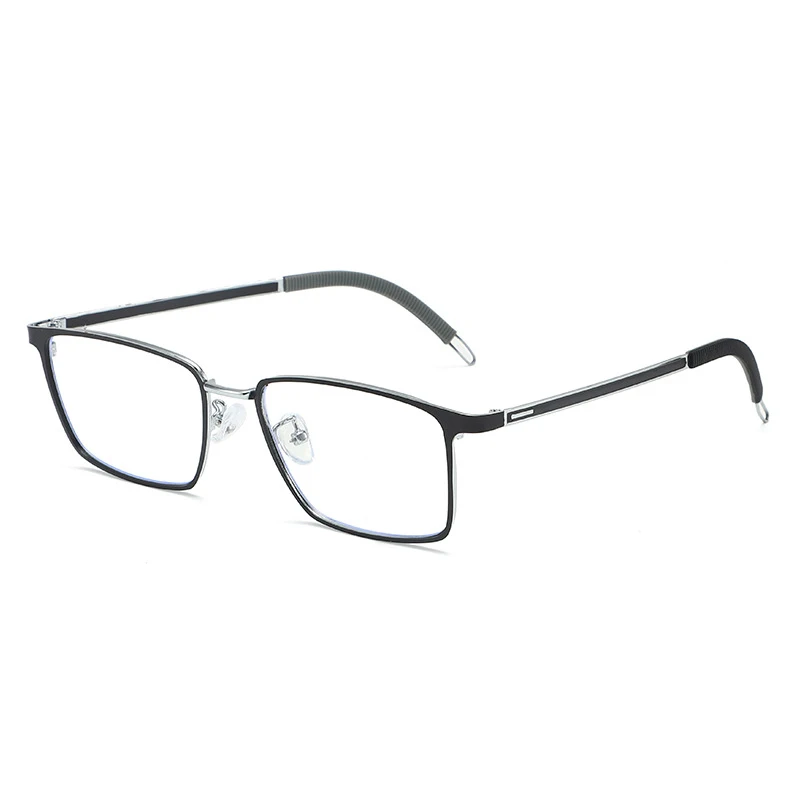 Retro Science And Engineering Men's Half-frame Myopia Glasses Frame Can Be Matched With A Large Face To Make You Look Thin 9043