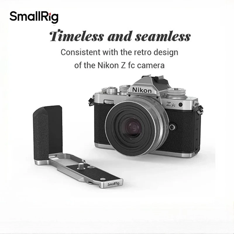 SmallRig L-Shape Camera Cage Rig Grip for Nikon Z FC with 1/4 Threaded Hole Side Handle Shoulder Strap Accessories 3480