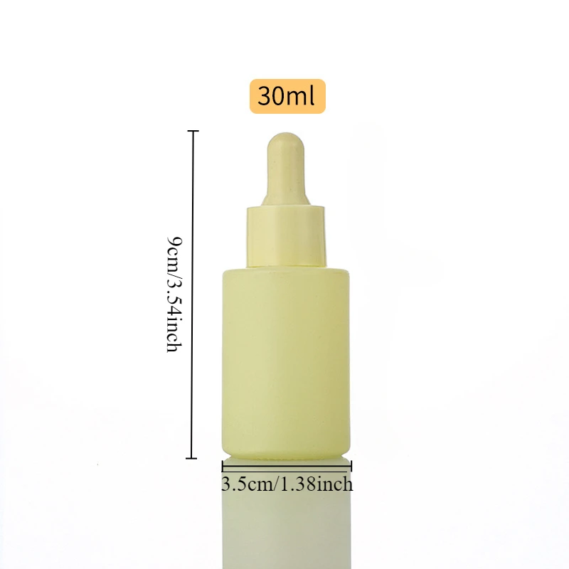 Flacone contagocce colorato Macaron da 30 ml Bottiglia di olio essenziale in vetro colorato Essenza Liquido Sub-imbottigliamento Bottiglia di olio fine in vetro colorato