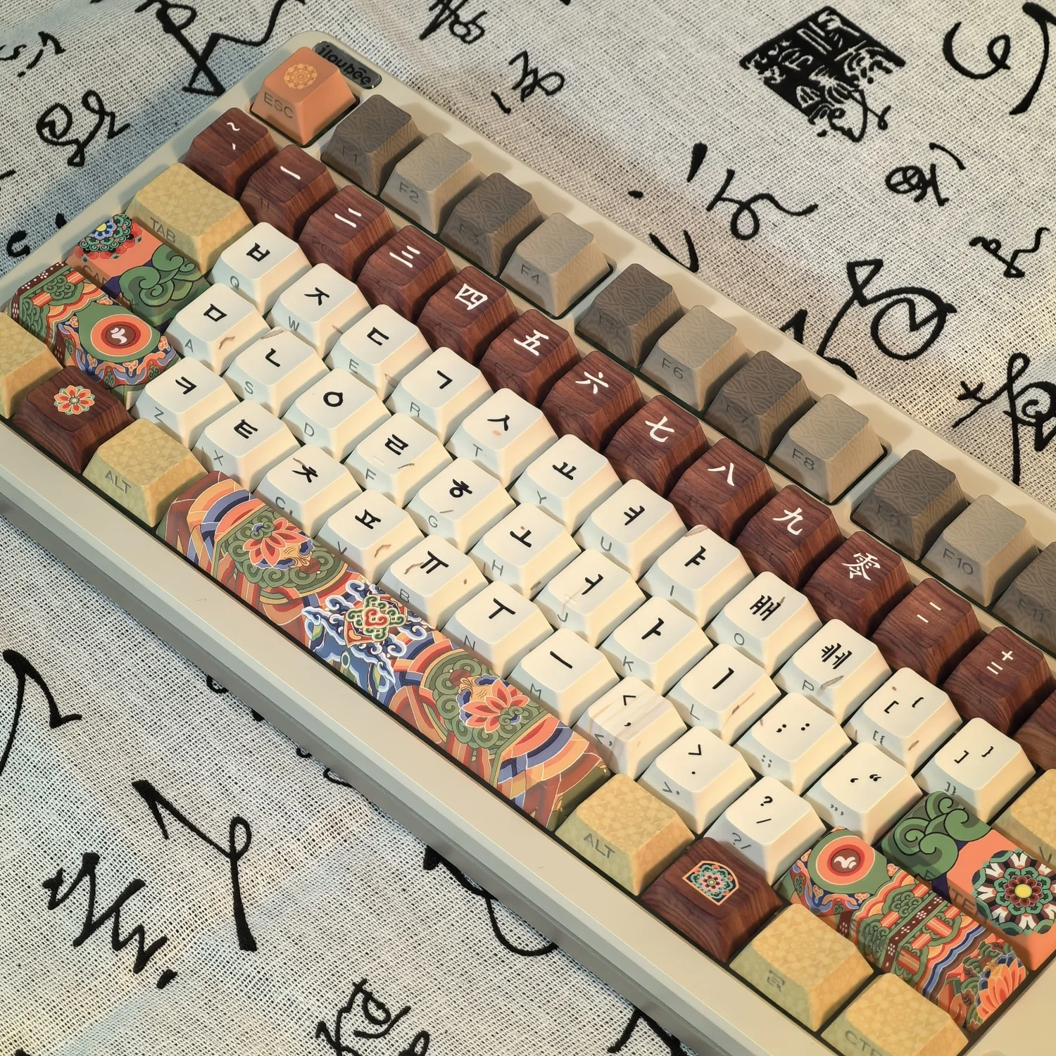 Dancheong keycaps Korean Color Painting Theme Keycap For Mechanical Keyboard 단청 와글바글 염료승화 PBT 키캡