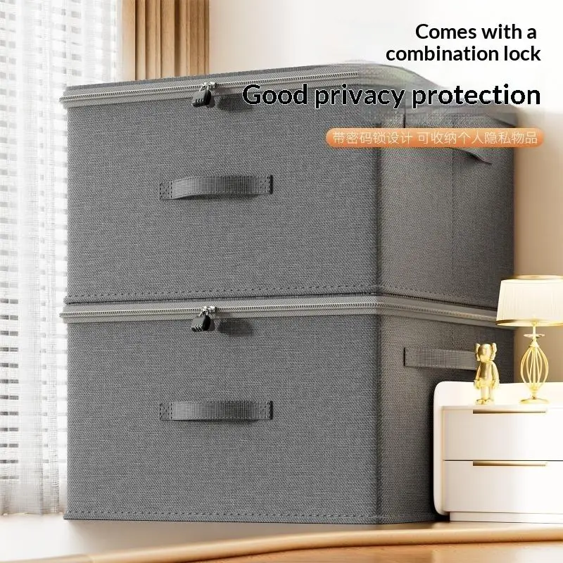 Layered Lockable Clothes Organizer Box with Password Lock for Sweaters Pants Bedroom Closet Home Storage Organization