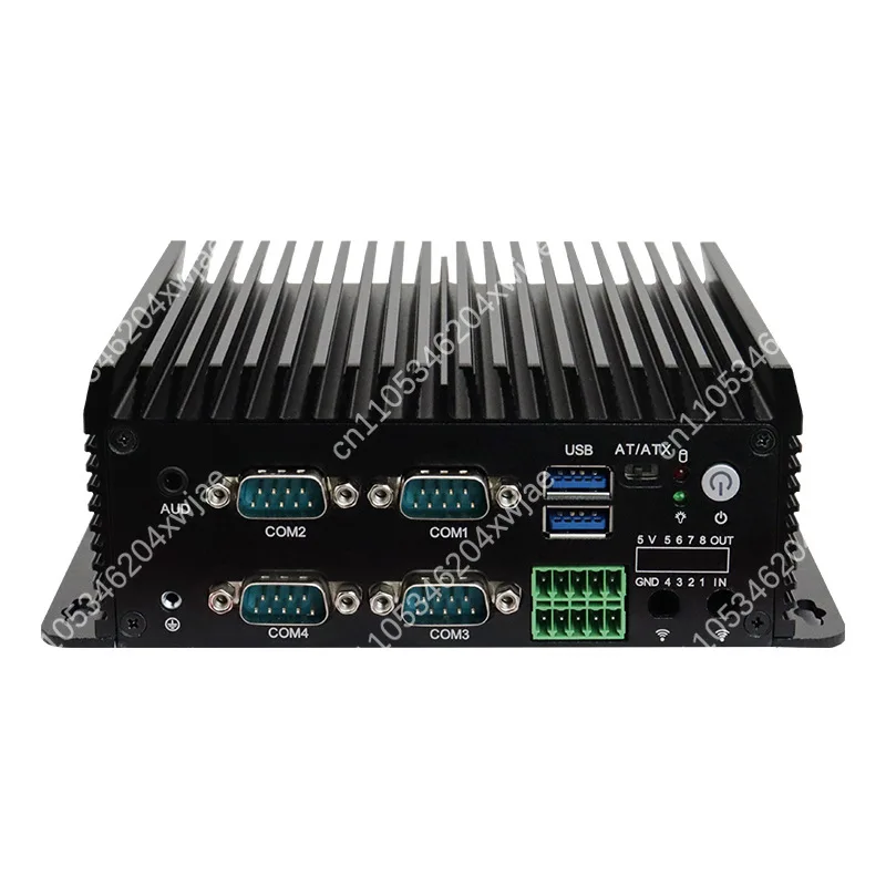 Small Industrial Computer with Multiple Ethernet Ports, Fanless X86 Mini PC for Networking and Edge Computing
