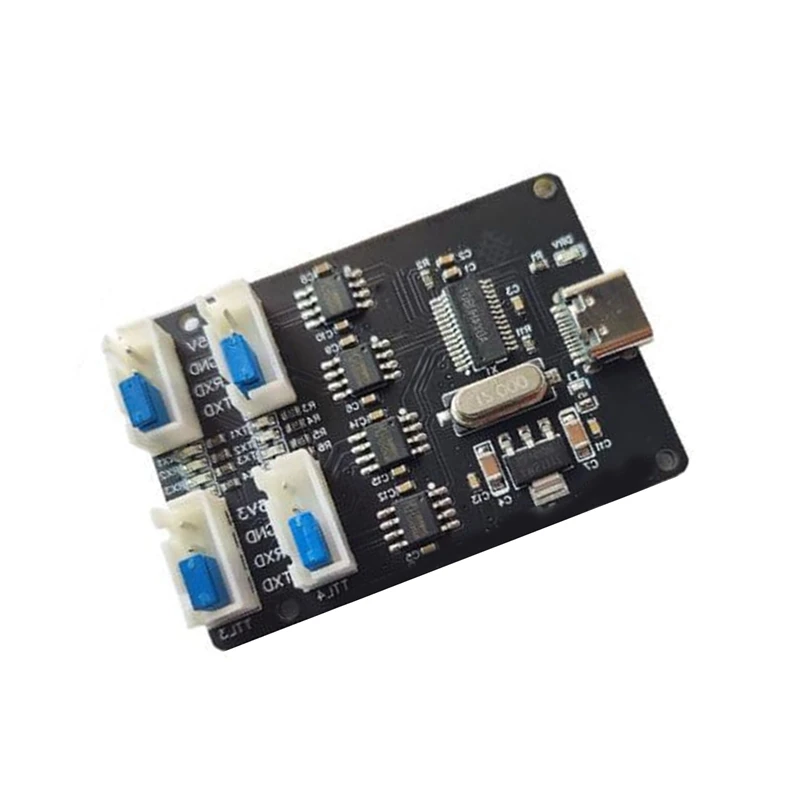 1 peça usb para ttl módulo ch340 hub TYPE-C interface 4-channel quatro ttl independente