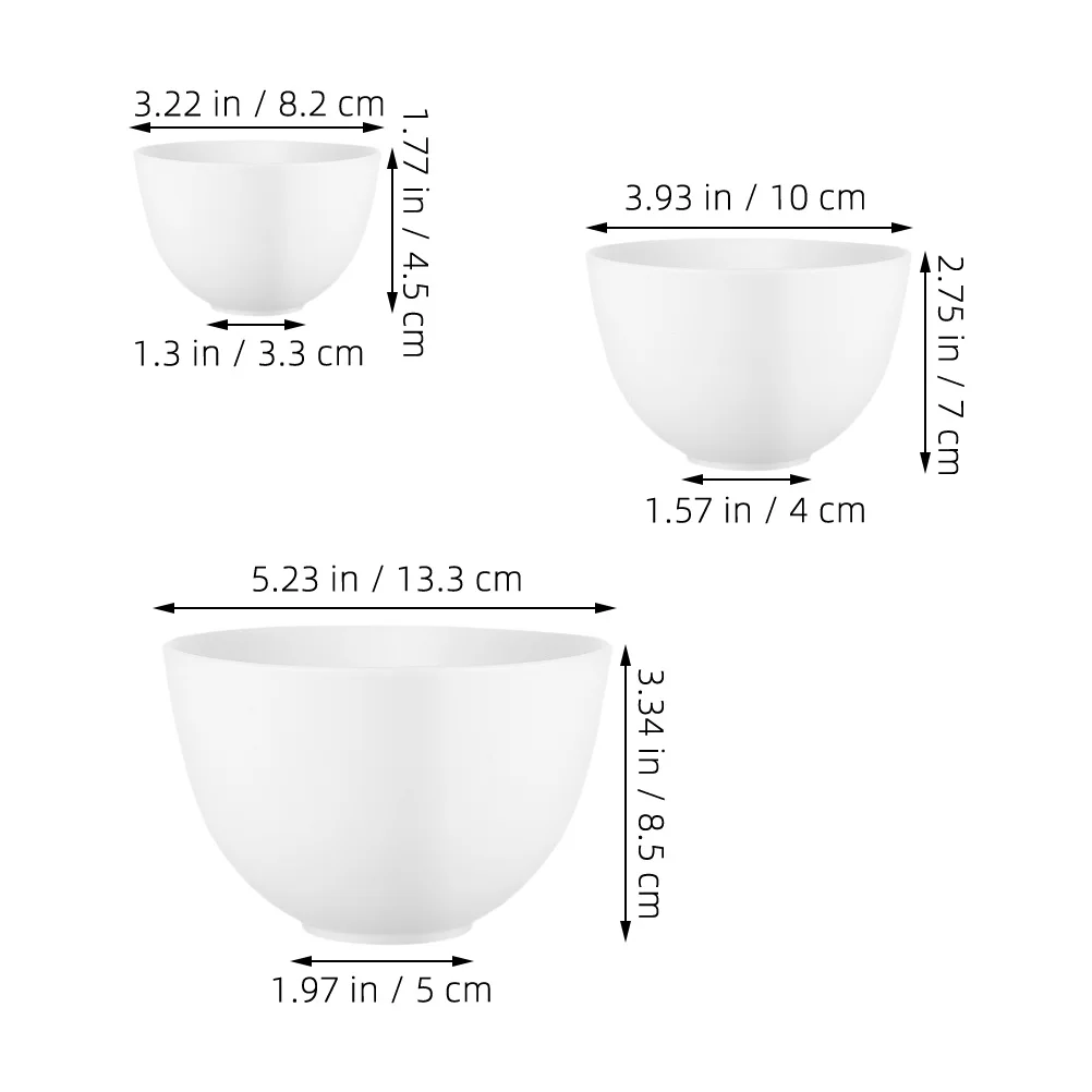 6Pcs Silicone Facial Mask Bowls Non Slip Base Easy Clean Stackable Face Mask Mixing Bowl Spa Beauty Salon Tool for DIY Skin Care