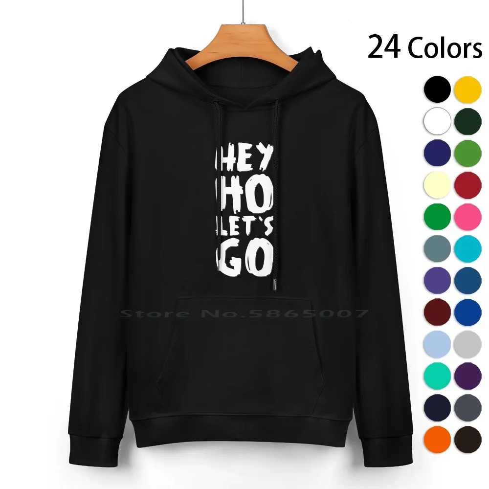 

Hey Ho Lets Go ( White ) Pure Cotton Hoodie Sweater 24 Colors Hey Ho Lets Go Rocknroll Nyc Cbgb 1970s Joey Johnny Marky Dee Dee