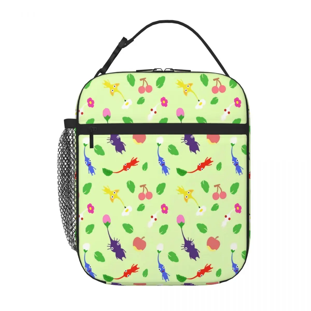 Hot Sale Cute Pikmin Pattern Matte Finish Picnic Lunch Bag Pet Snack Carry Lunch Carrier
