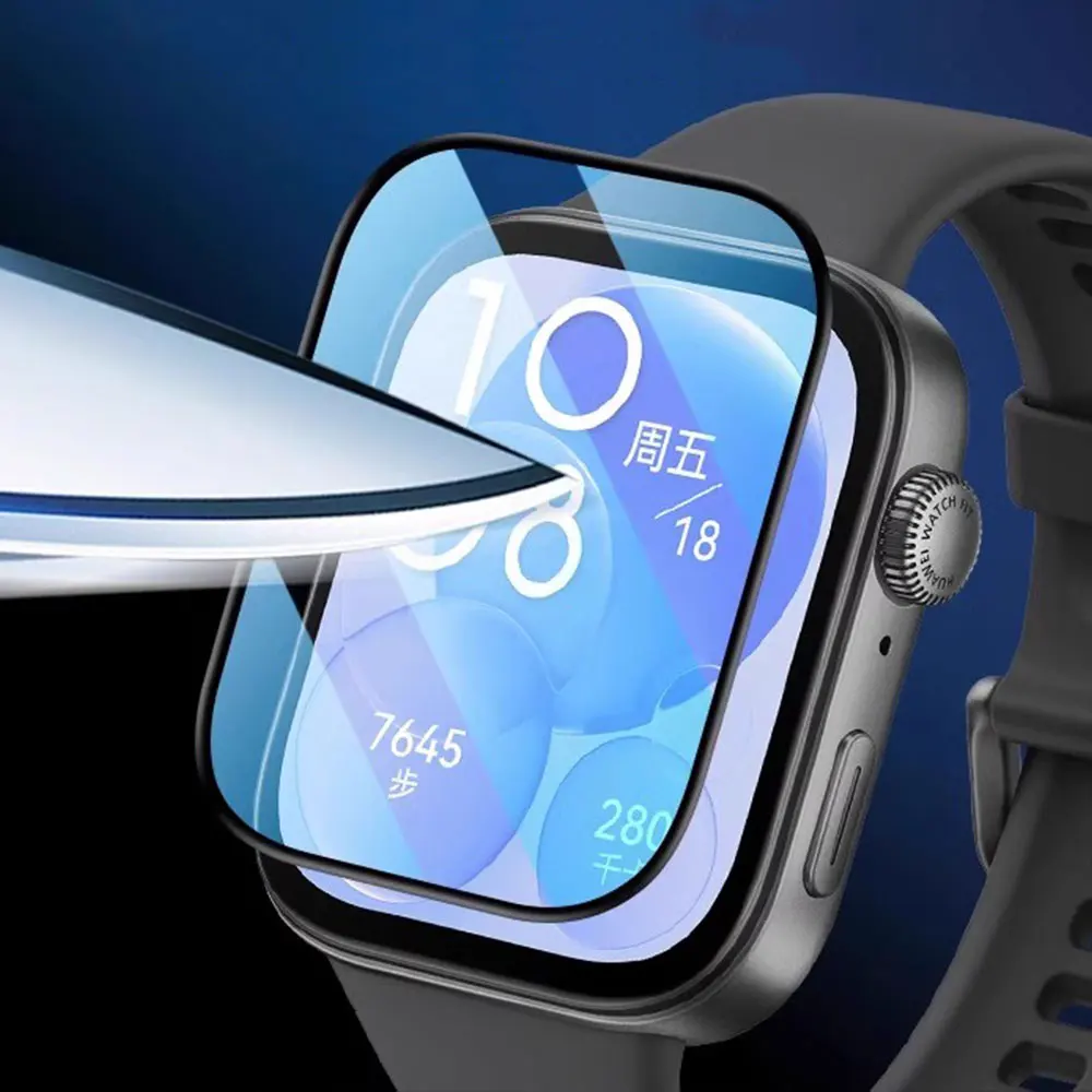 1-3PCS Soft Glass For Huawei Watch Fit 3 Smartwatch Screen Protector For Fit3 Protective Ceramics Film Ultra-HD Full Coverage