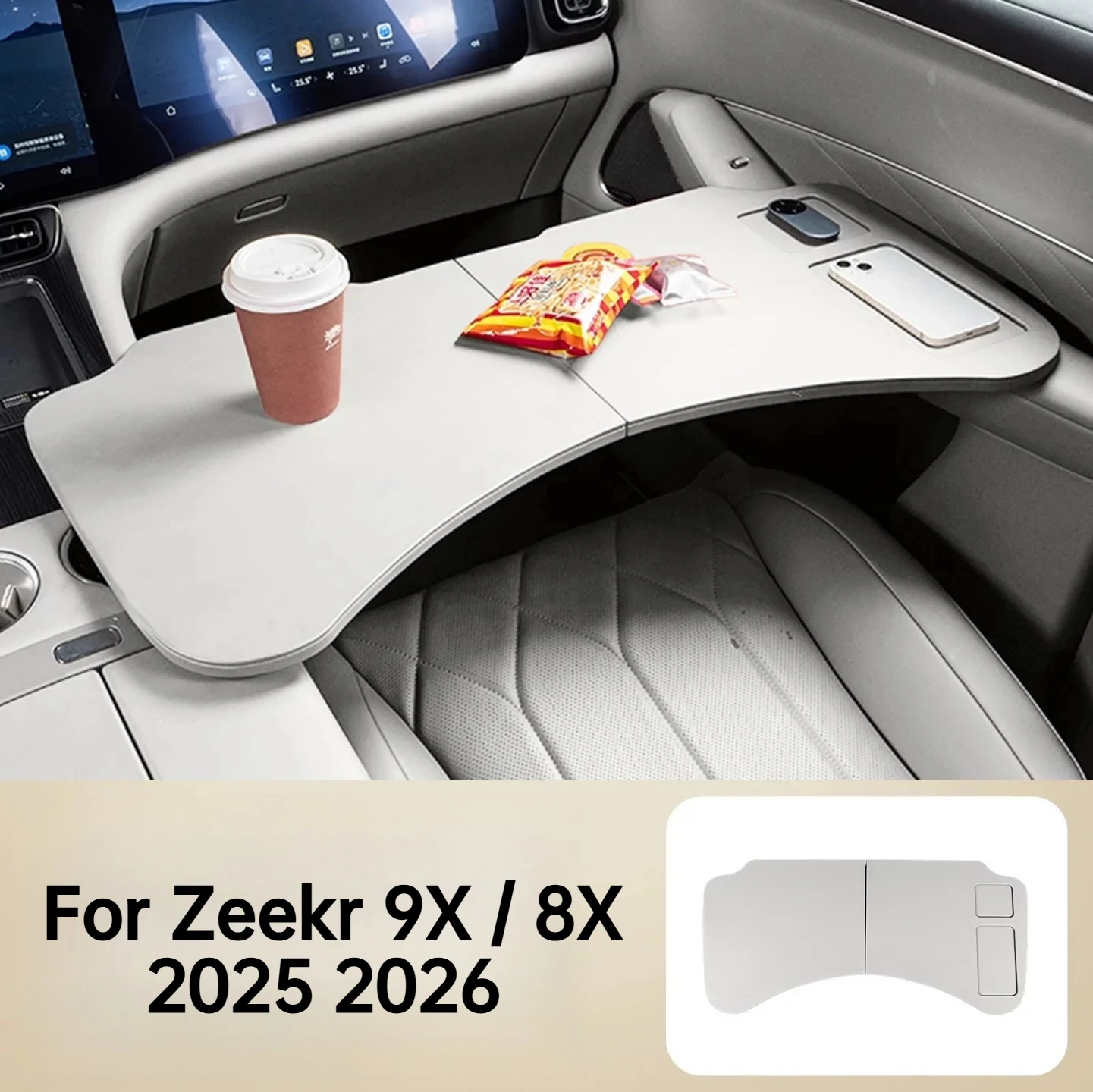 for-zeekr-9x-8x-2025-2026-car-folding-small-table-board-portable-front-and-rear-row-dining-tables-multifunctional-office-desk