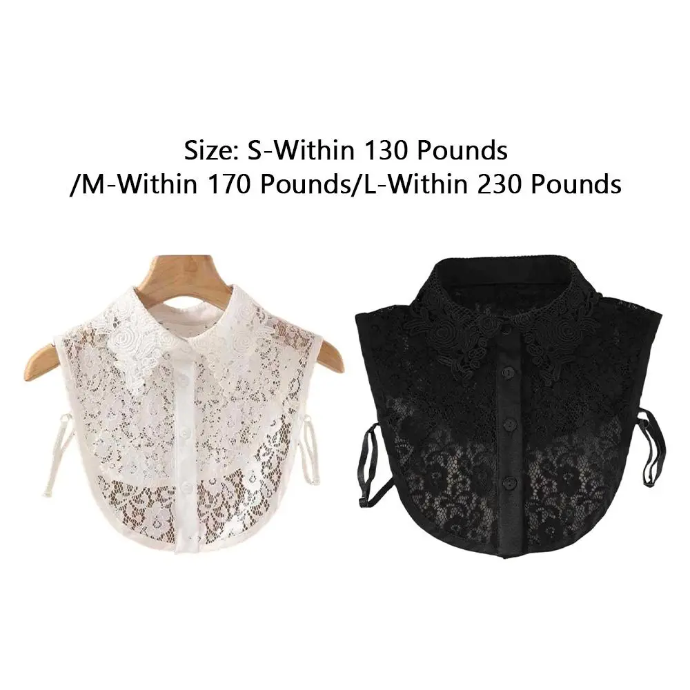 로즈 레이스 가짜 칼라 순수한 색상 하이 칼라 탈부착 가능한 칼라 레이스 디테일 빈티지 스타일 가짜 칼라 가을 시즌