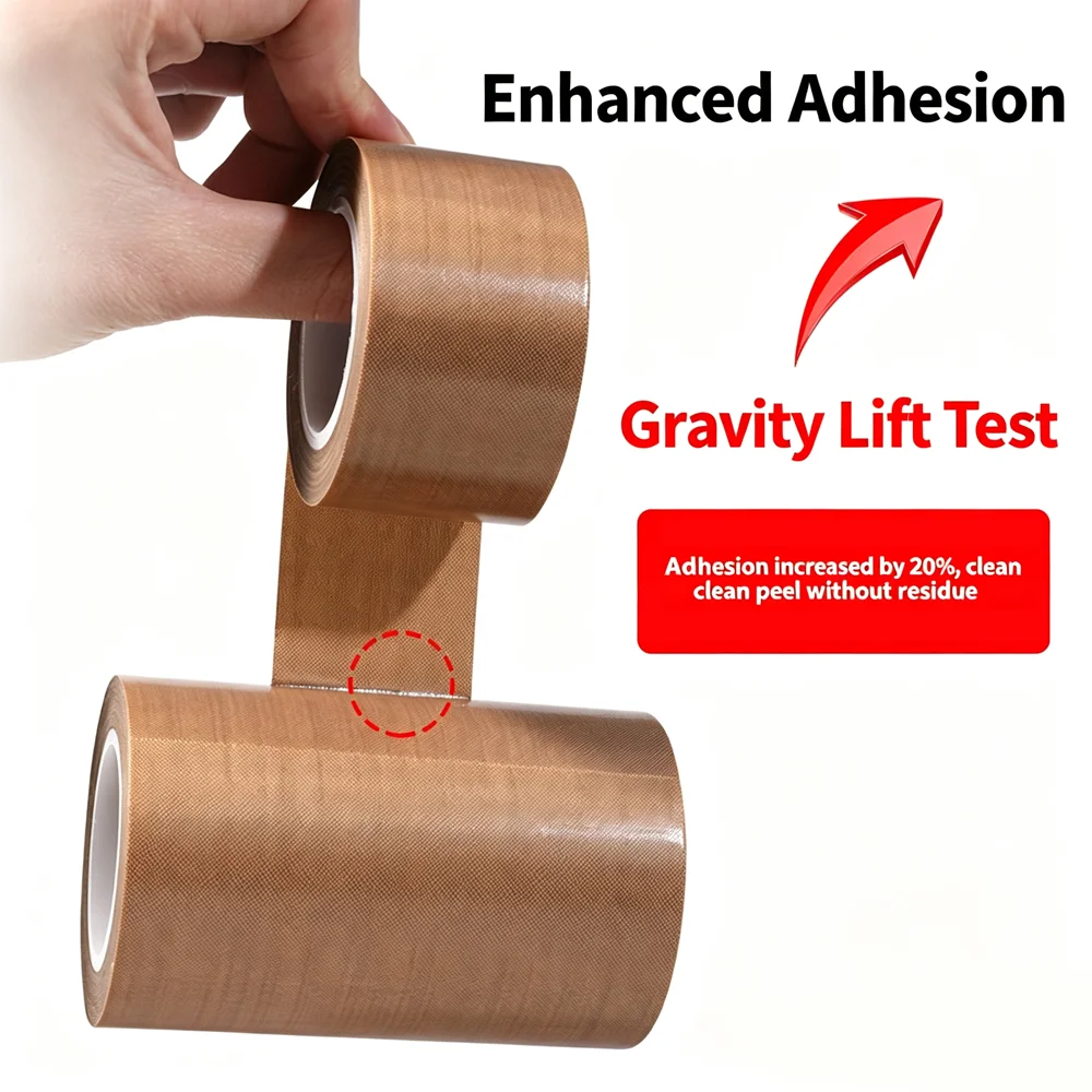 10M/Roll 5~100mm PTFE Tape Adhesive Cloth Thick 0.13mm 0.18mm Insulated Vacuum High Temperature Resistant Sealing PTFE Tapes