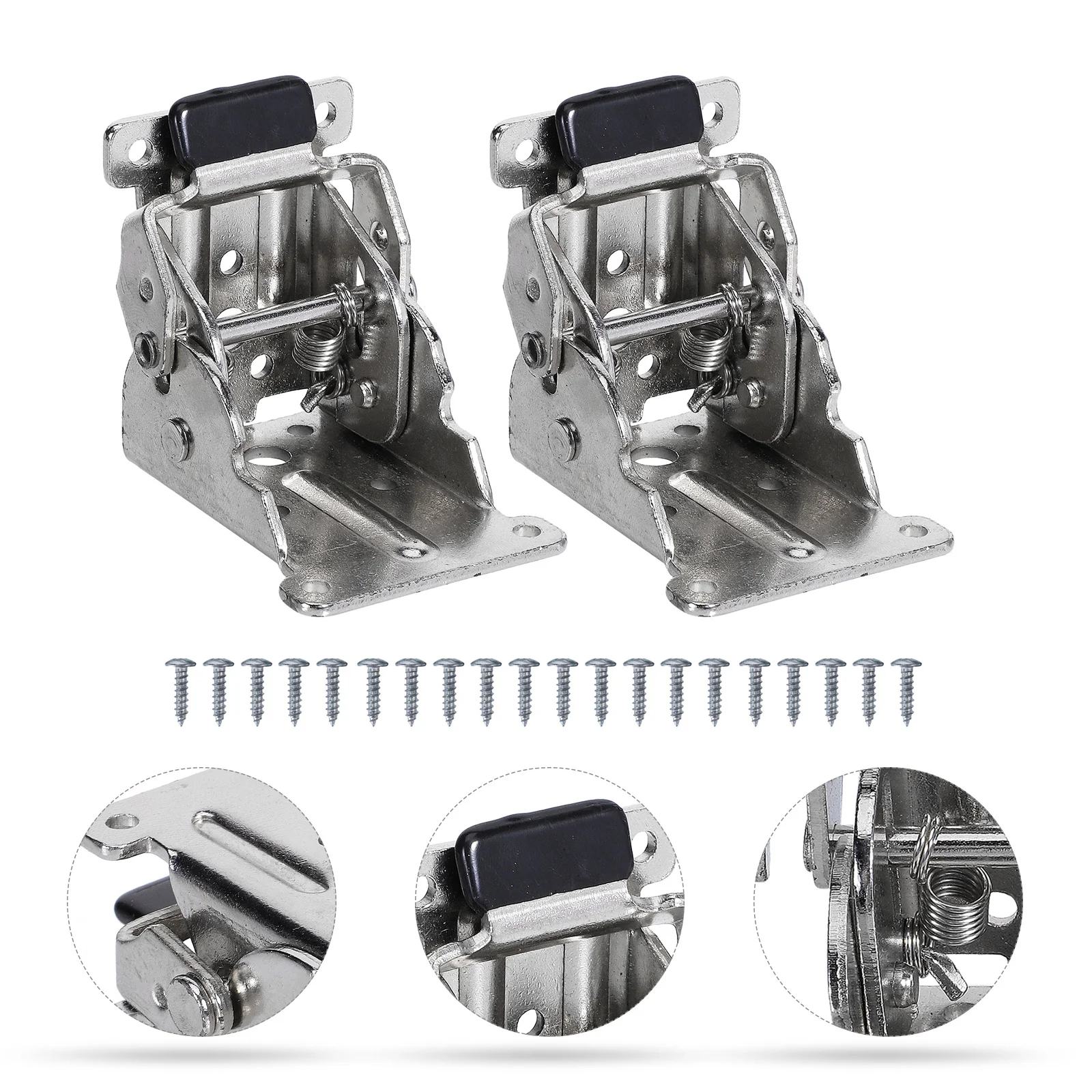 

2Pcs Metal Support Hinges Foldable Furniture Leg Brackets with Safe for Tight Spaces DIY Installation