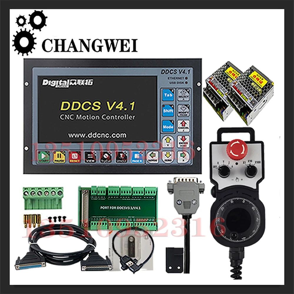 

The New Ddcsv4.1 3-axis 4-axis 500khz G Code Offline Control System Usb Cnc Controller +4-axis E-stop Handwheel Mpg And 75w24v