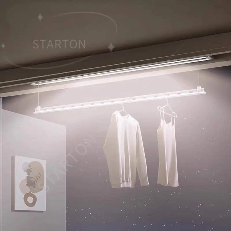 Foldable Electric Smart Clothes Drying Rack Ceiling-Mounted Indoor Application Smart Hanger