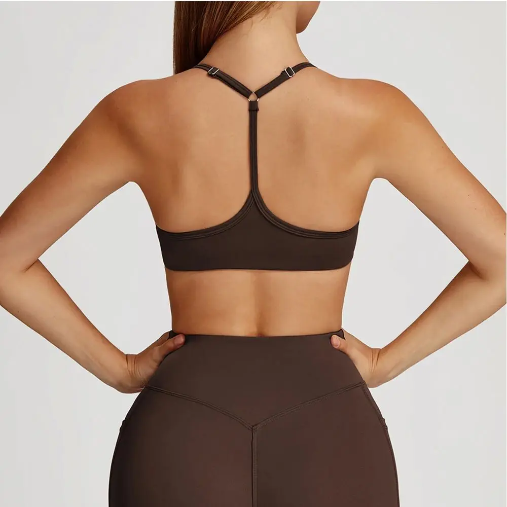 女性用ハイサポートスポーツトップ、プッシュアップヨガブラ、ジムワークアウトクロップトップ、フィットネス下着、ランニングブラ、スポーツウェア、スポーツブラ