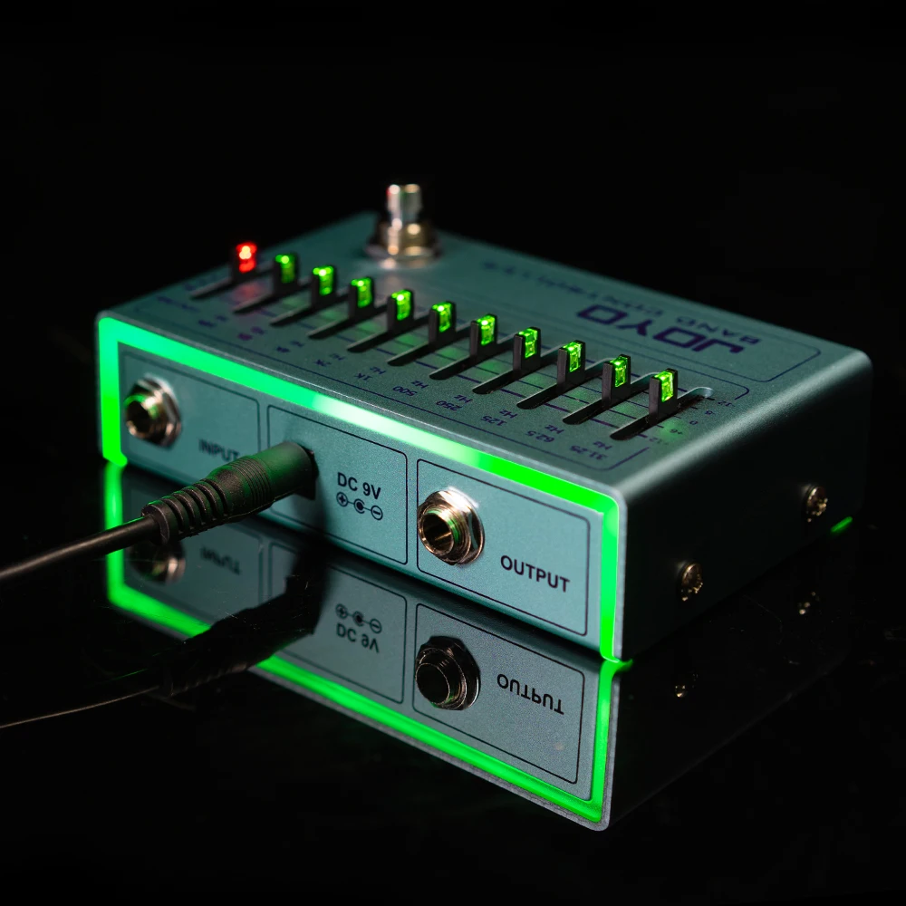 JOYO R-12 CONTROLADOR DE BANDA Ecualizador Pedal de guitarra 10 bandas EQ efecto cubierta rango de 31,25 Hz a 16 Hz accesorios para bajo de guitarra