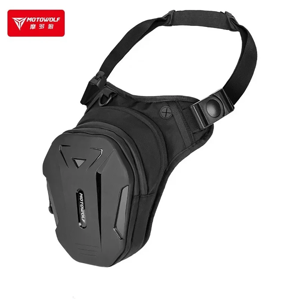 Motorcycle Moto Leg Side Storage Bag Motorbike EVA Hard Shell Male Phone Waist Pack Quick Release Belt Bags with headphone plug