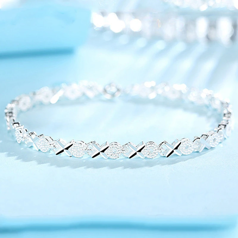 High Quality 925 Sterling Silver Fashion Multiple Styles Bracelet Chain For Women Fashion Wedding Party Beautiful Jewelry Gift