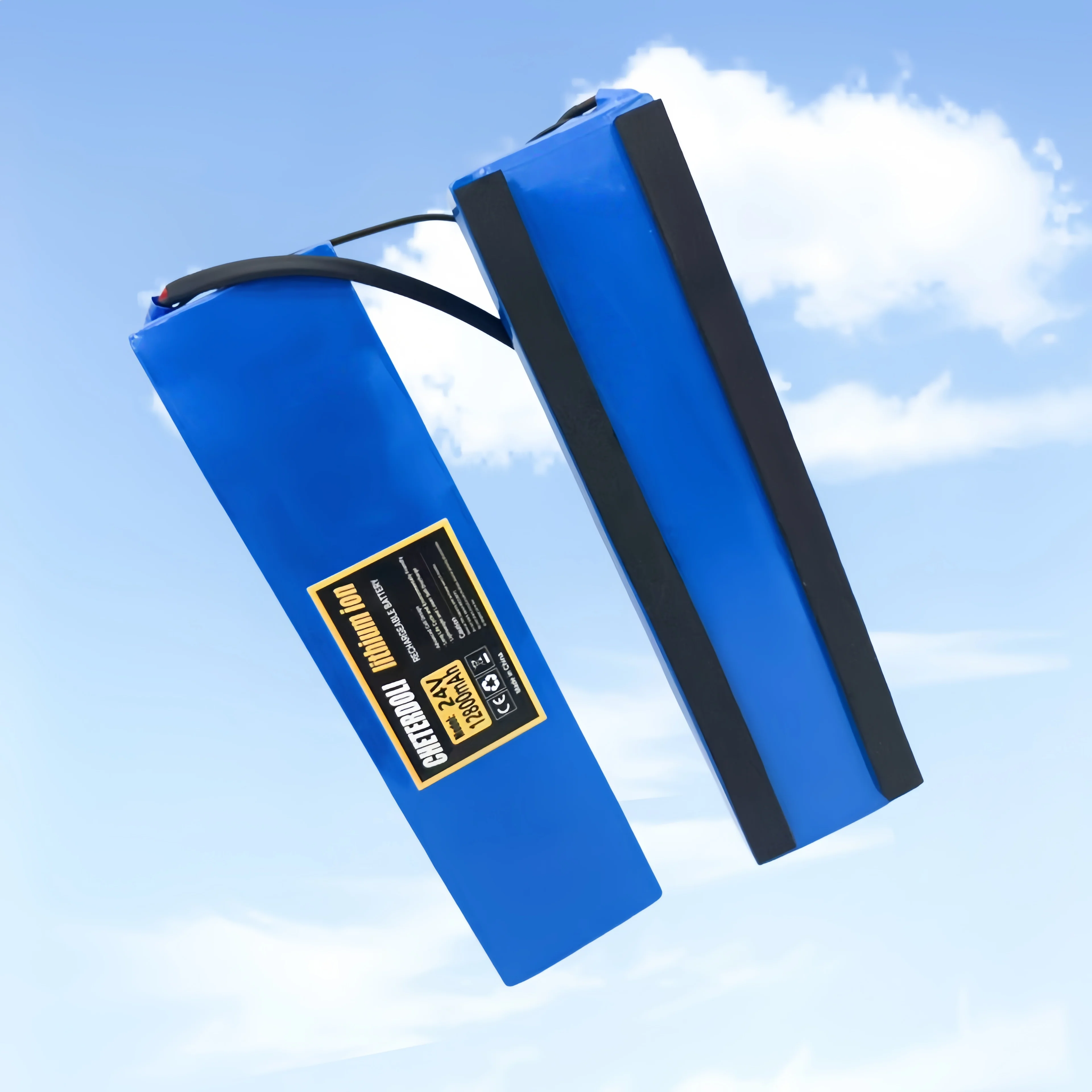 

Rechargeable 24V 12800mAh Lithium-ion Battery for Conversion, 7S2P 18650 Cells with BMS & Protection, 29.4V for Scooter