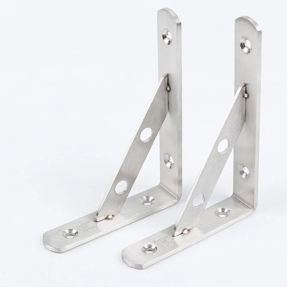 

Stainless Steel Shelf Brackets Durable 304 Heavy Duty Support Storage A Shape Reliable Simple Installation Match Home Styles