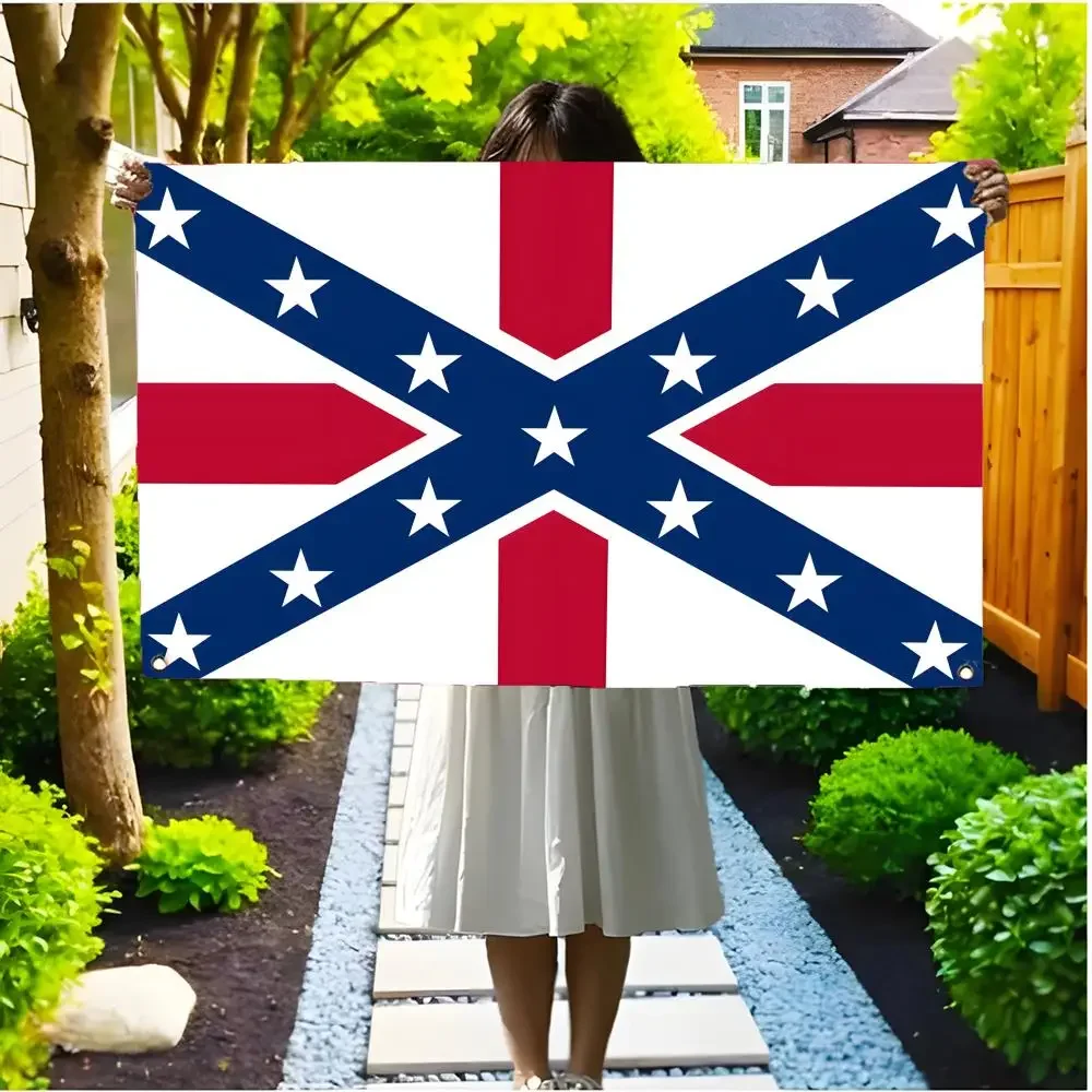Confederate Flags Borderless four-ring ornament indoor outdoor decoration effortless to hang