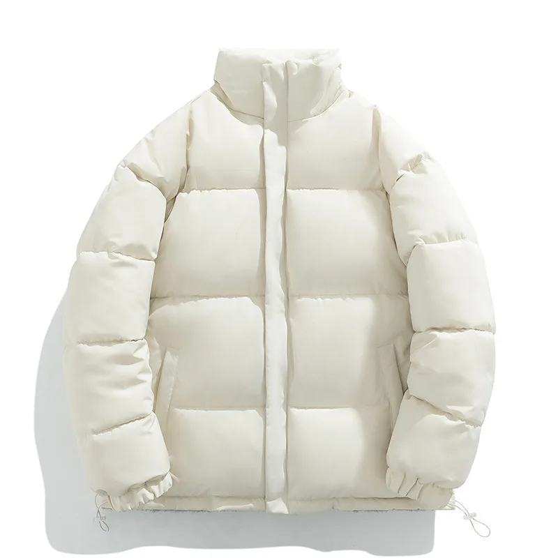 เสื้อโค้ทผู้ชายแฟชั่นฤดูหนาว สไตล์ลำลอง ทันสมัย ทรงหลวม คอตั้ง แขนยาว ผ้าฟลีซบุใยสังเคราะห์ สีสันหลากหลาย ดีไซน์เรียบง่าย