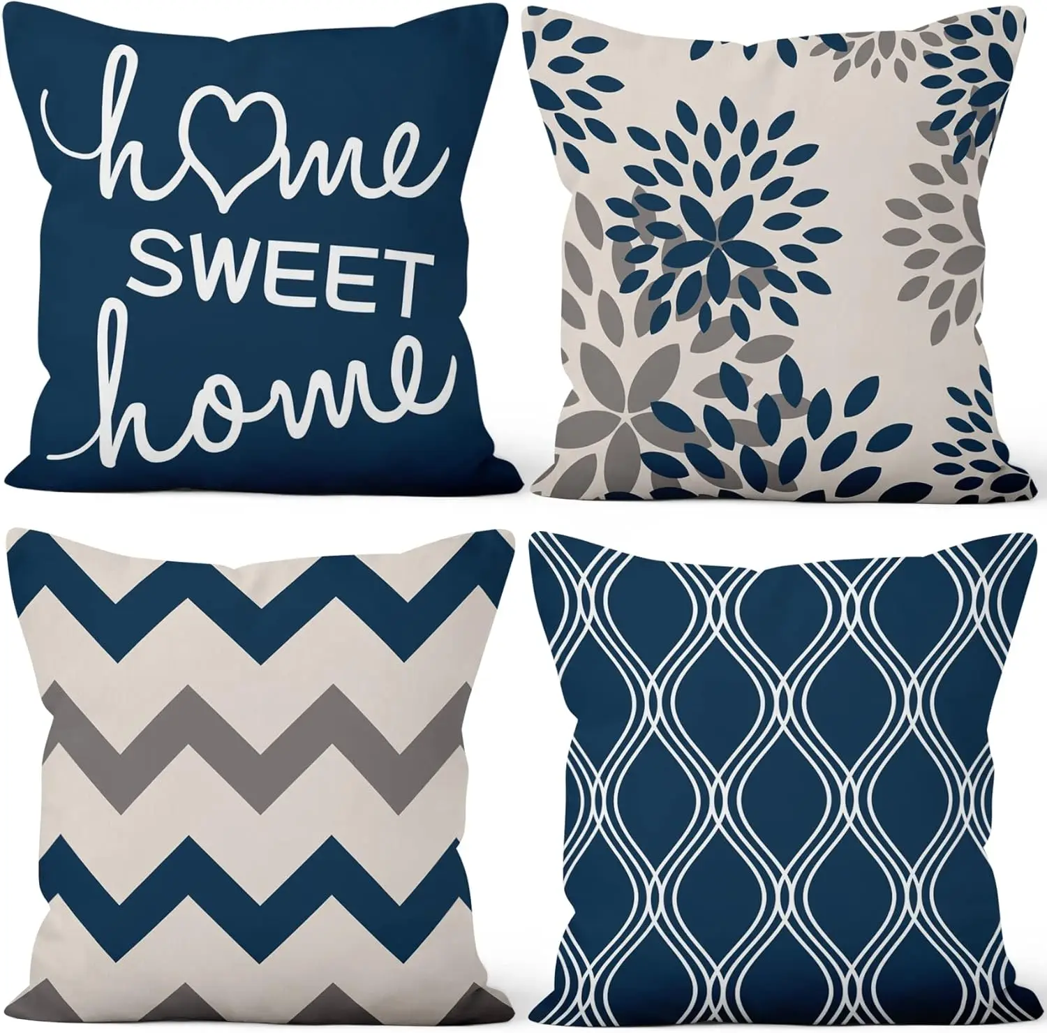 

Набор из 4 льняных декоративных наволочек 45x45 см на молнии для дивана, спальни, гостиной, домашнего декора