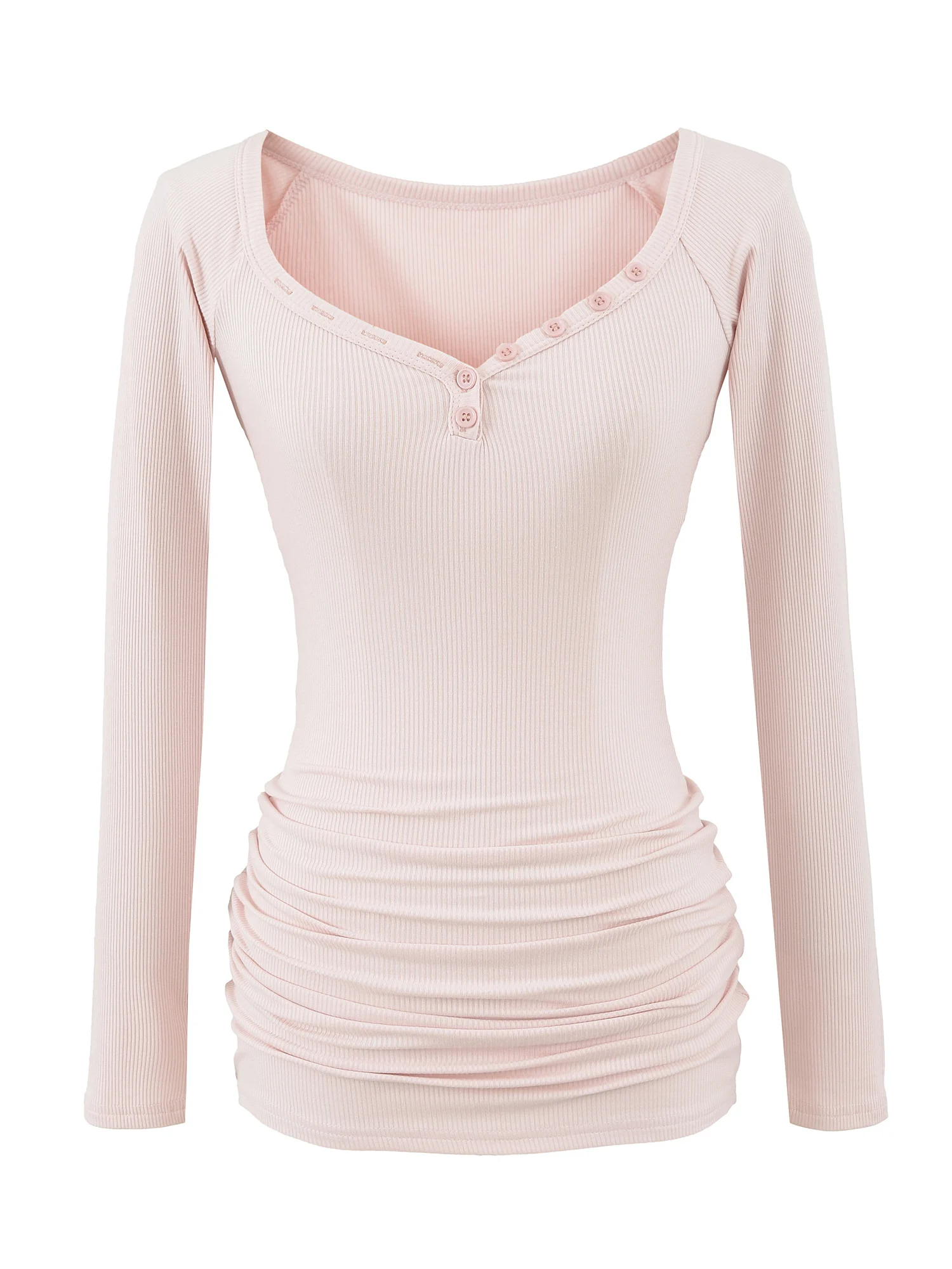 

Sexy American Retro Long Sve Heart Collar Button Waist Cinched Women's Dr Slimming Bodycon ort Skirt Cotton High Elas...