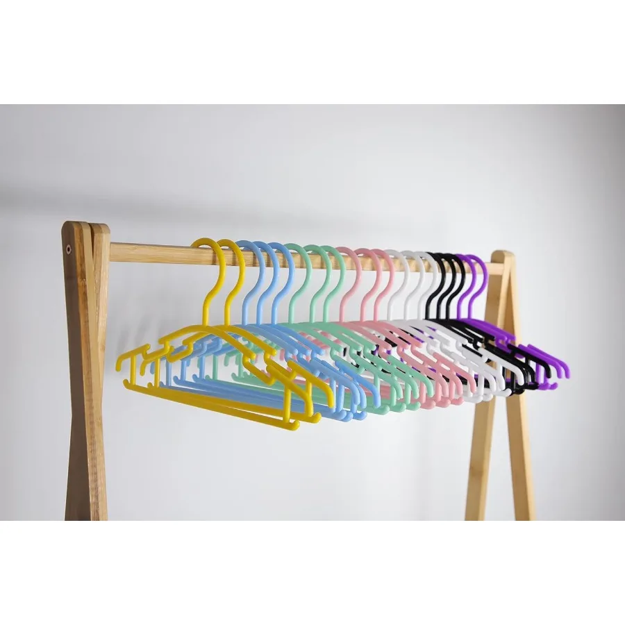 شماعات أطفال بلاستيكية وردية لتخزين ملابس الحضانة 100 عبوة شماعات عملية ومتينة مثالية لتنظيم الملابس i