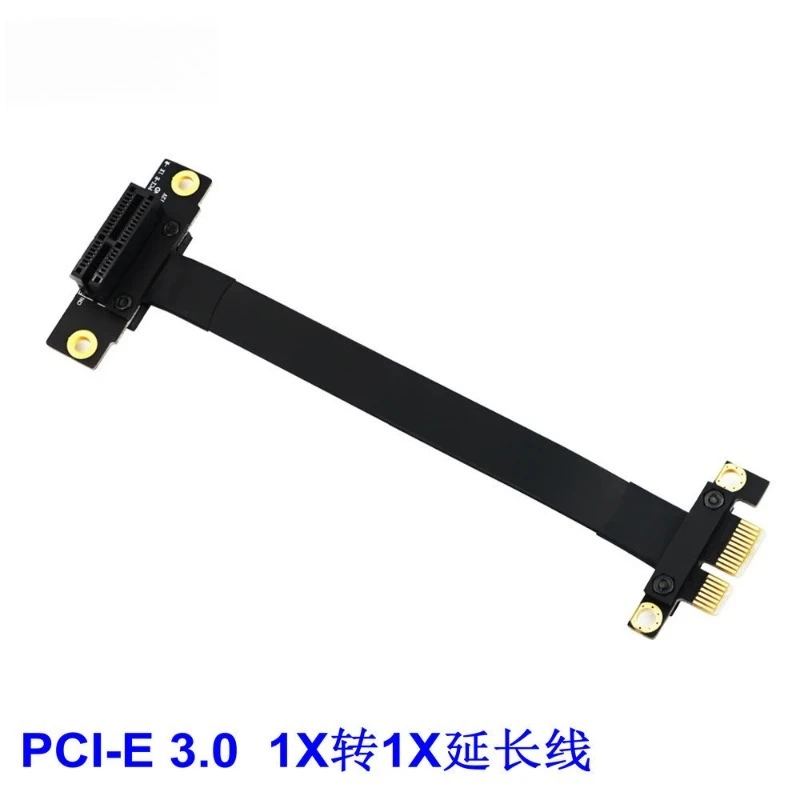 PCI‑E 3.0 X1 to X1 Riser Cable, 90‑Degree Angled Extension Cord for Desktop Sound Card & Network Card