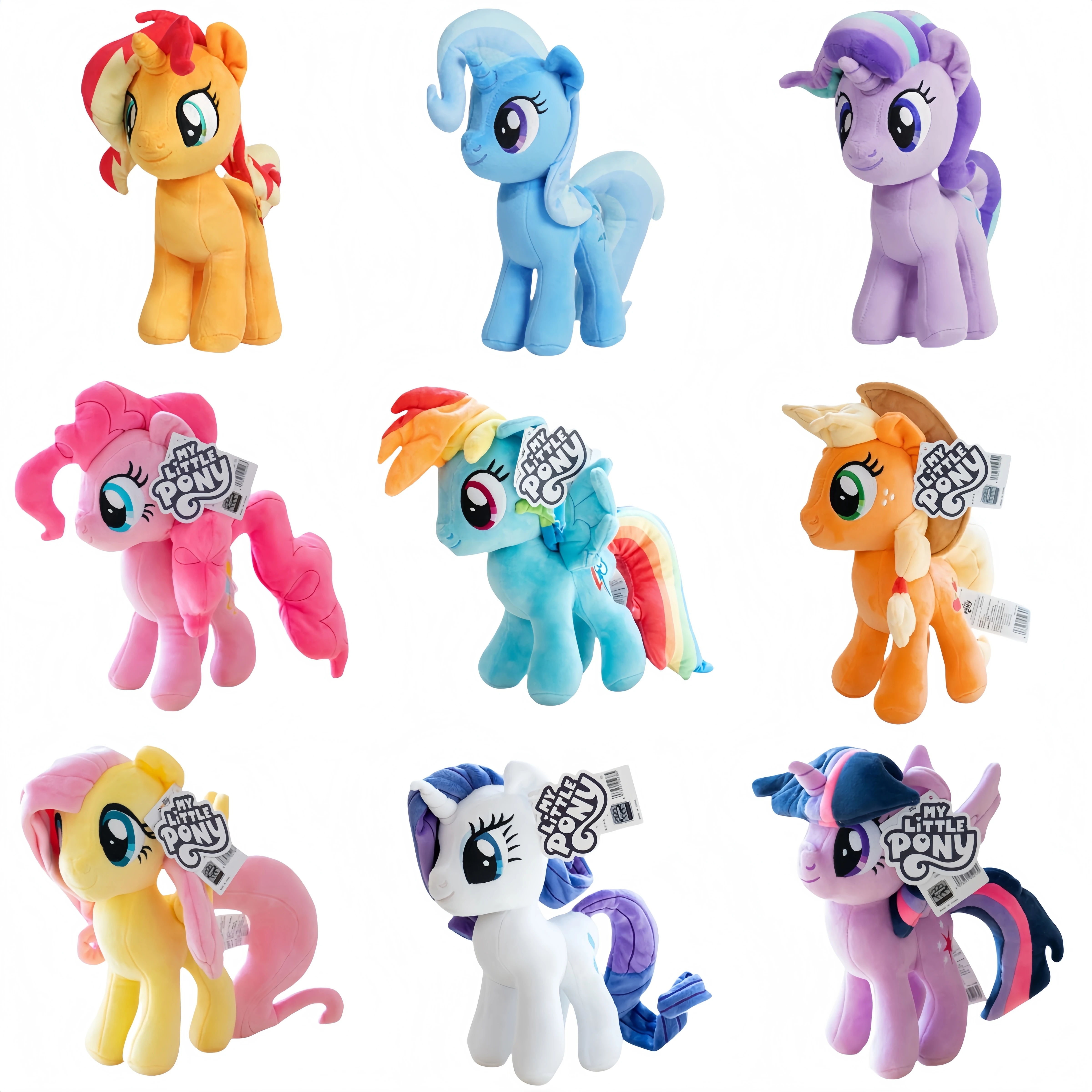 

HQ My Little Pony плюшевая кукла аниме Twilight Sparkle Fluttershy Pinkie Pie мультяшный мягкий орнамент на день рождения Kawaii игрушка подарок ребенку