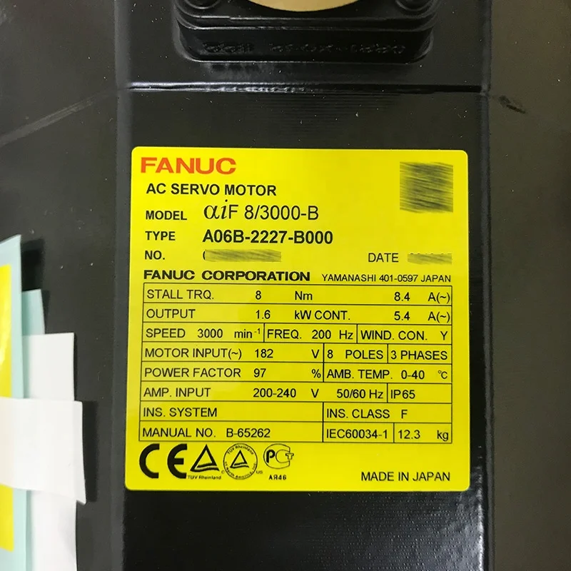 

A06B-2227-B000 System Accessories Original Brand New Servo Motor With One-year Warranty