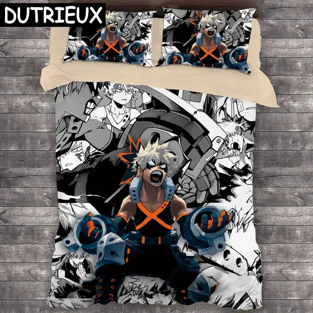 Popular Anime My Hero Academia 3D Bedding Set Duvet Covers Pillowcases Comforter Bedclothes Duvet Cover Bedding Sets 04