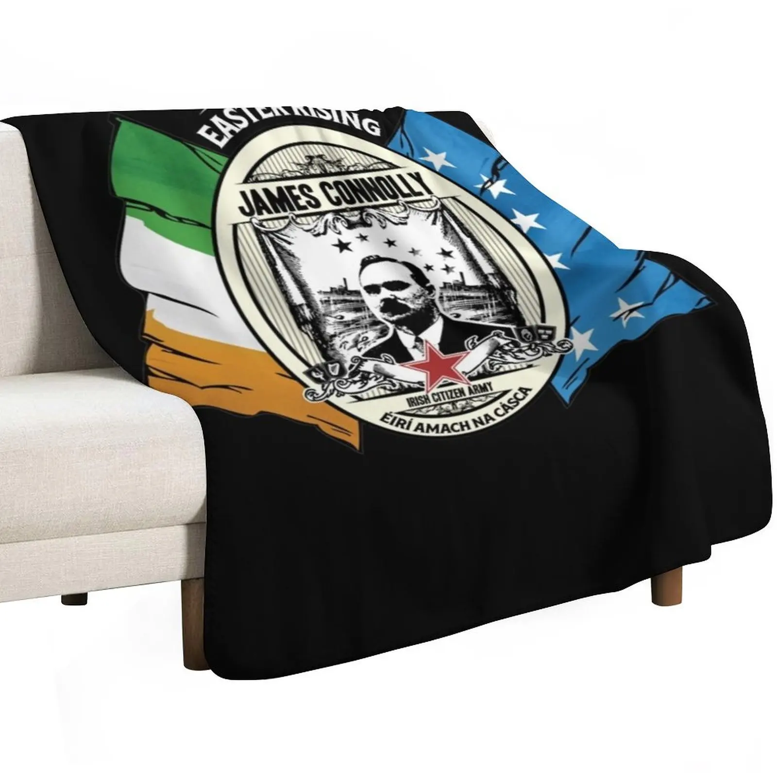 James Connolly - Arm??e citoyenne irlandaise T-shirt classique Throw Blanket Travel Loose blankets ands Soft Beds Blankets