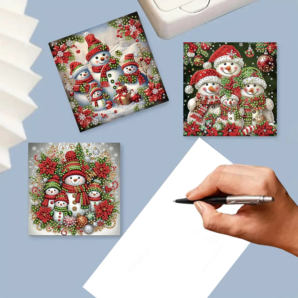 6 pçs diy diamante arte cartões de natal projetos diamante arte artesanal cartões para aniversários de natal ação de graças & ocasião especial