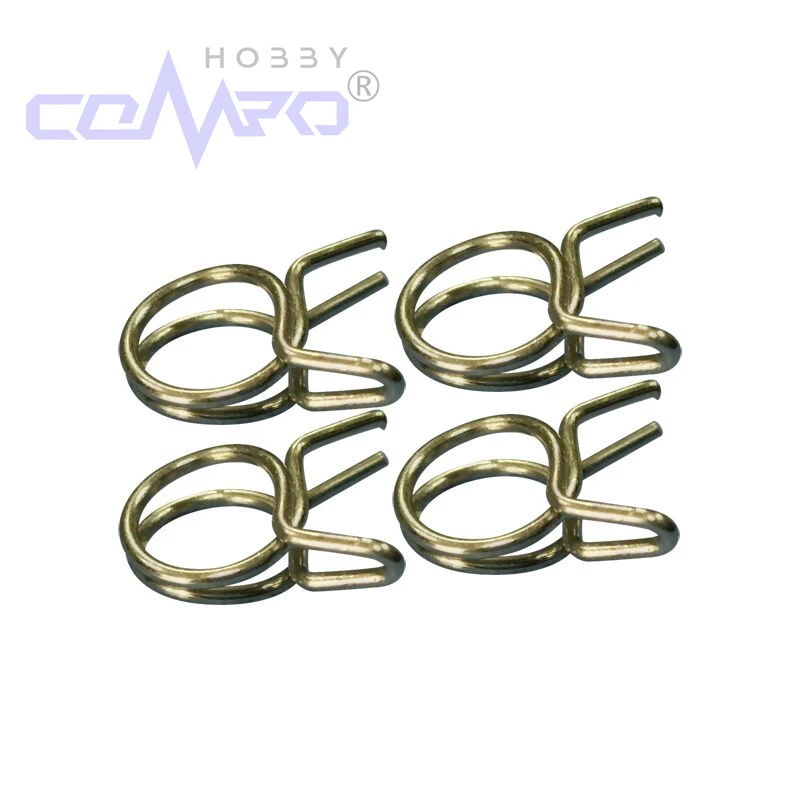 10 Uds. Clips de retención de línea de combustible de Metal de 4 ~ 5MM/5,5 a 6 MM abrazadera de tubo Clip de manguera accesorios de tanque de tubo para aviones RC