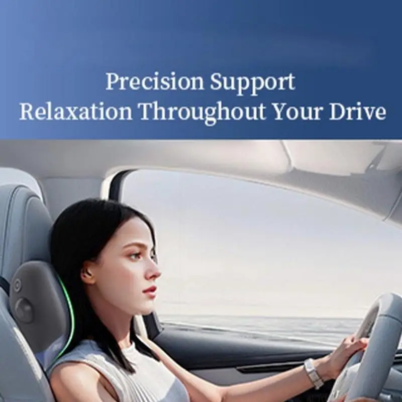 

J0MA Breathable Memory Foam Ergonomic Neck Rest Car Headrest Pillow Travel Home Use