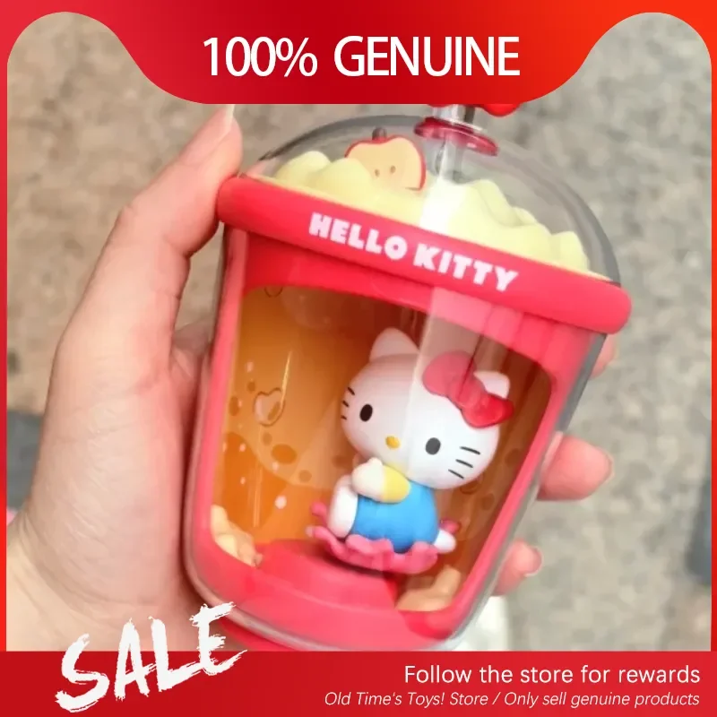 

Подлинная семья Sanrio Hellokitty, чашка для чая с молоком, серия слепая коробка, милые игрушки, Hellokitty, настольный орнамент, подарок для девочек на день рождения