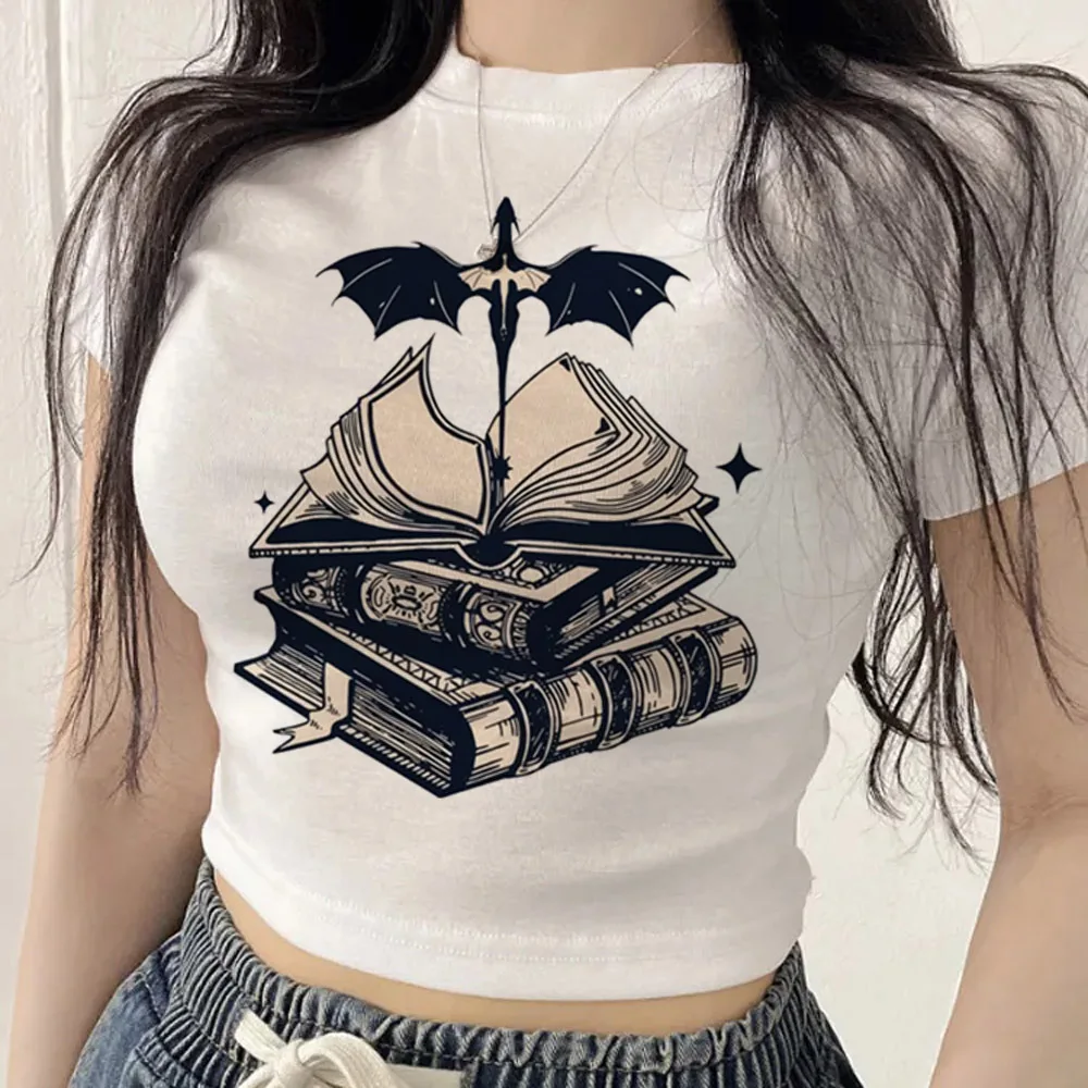 Fourth Wing cropped top teen cutecore harajuku japanese goth scene  t-shirt jojifuku streetwear meme