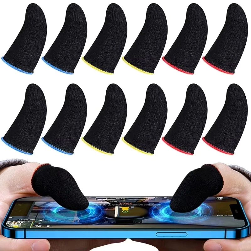 1-3pairs Gaming Finger Sleeve Breathable Fingertips For Games Anti-Sweat Touch Screen Finger Cots Cover Sensitive Mobile Touch