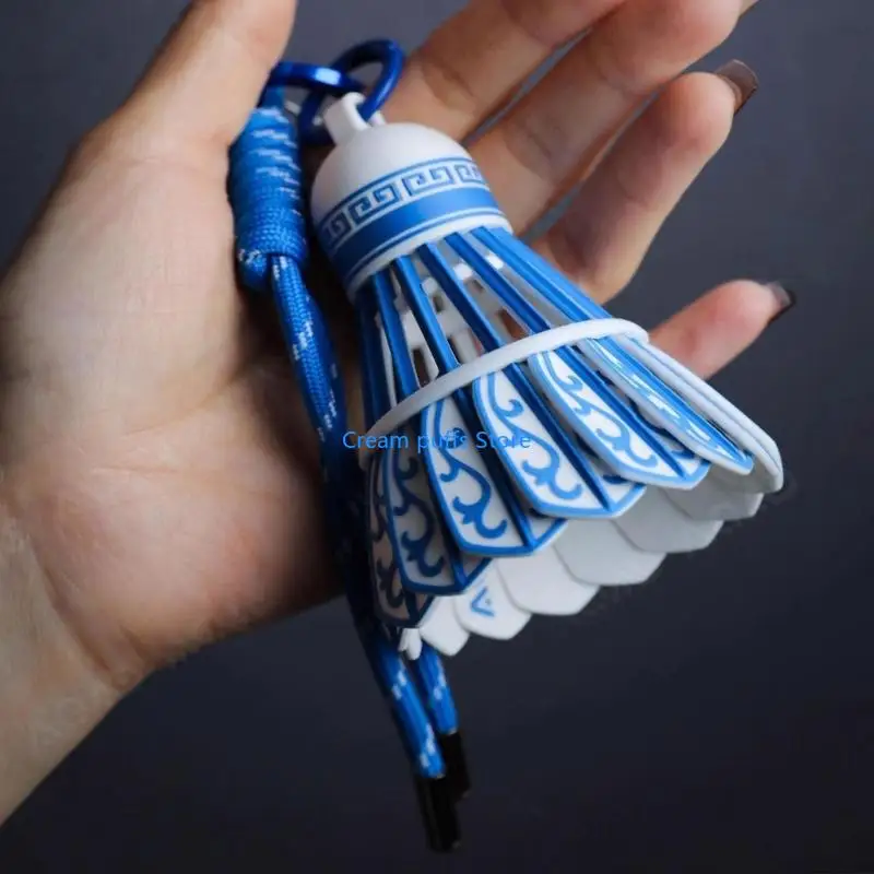 50LE Badminton Shaped Bag Pendant Practical Plastic Bag Charm For Everyday Carry Items