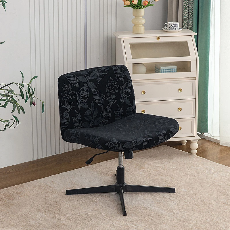 Soft Velvet Armless Chair Cover Bar Stool Cover Seat Slipcover Hotel Wedding Home Office Computer Chair Cover