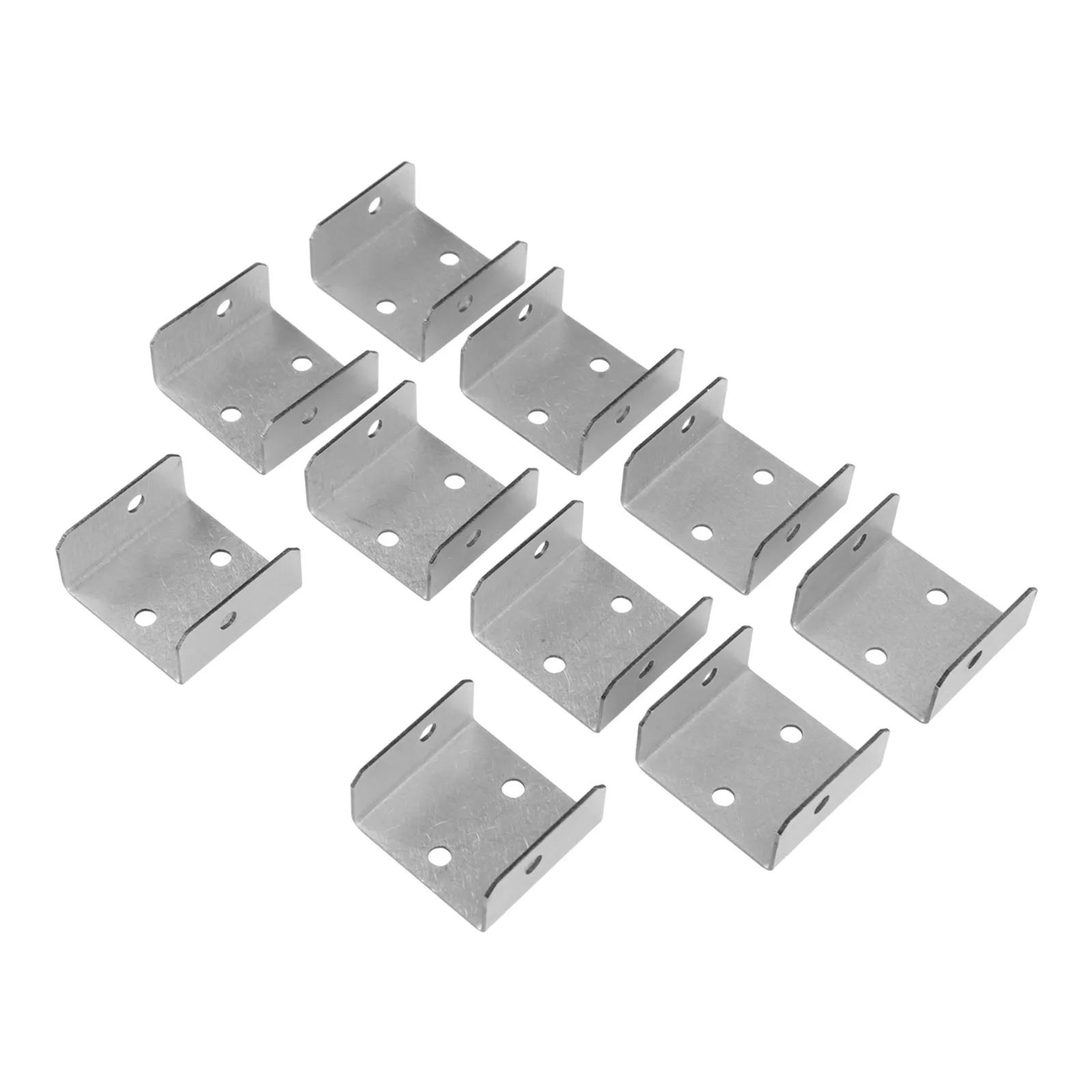 Galvanized Fence Panel Clips 10 Pieces for Secure Fixing of Trellis and Timber Posts Compatible with Fence Panels up to 50mm