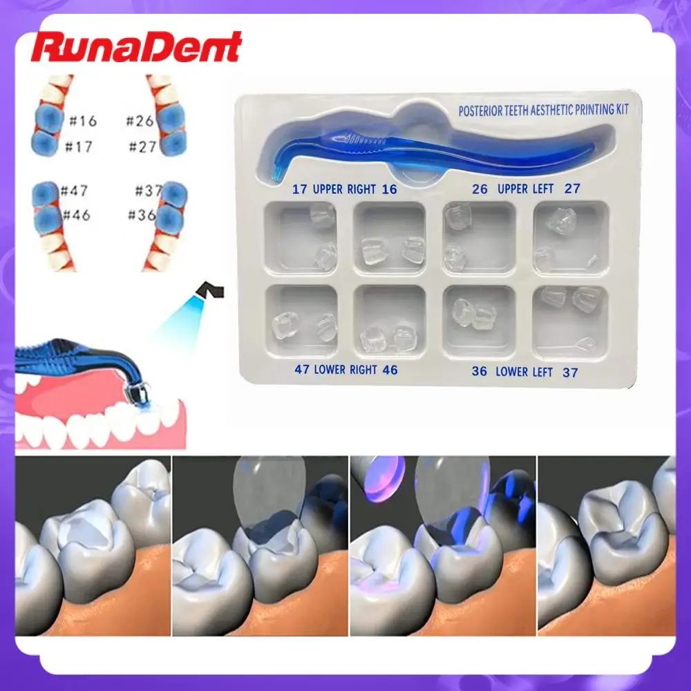 

Dental Posterior Teeth Aesthetic Printing Mould Kit for Light Cure Composite Restoration Filling Tools