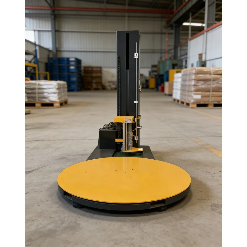 Auto Pallet Stretch Wrapper PLC Film Packing Machine High Efficiency Turntable for Food Drink Logistics 2026 New