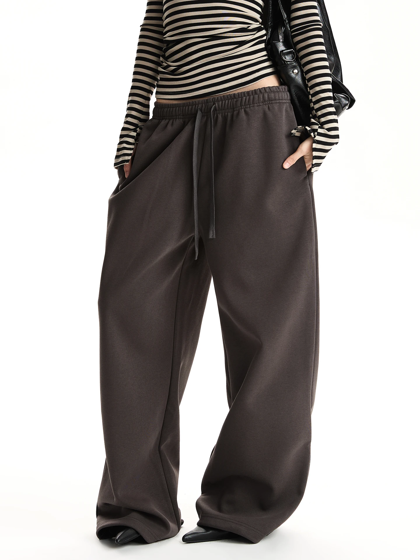 

Женские широкие спортивные брюки VAT Retro Simple Commuter с завязками, стильные, для уличных танцев, повседневные, из полиэфирного волокна